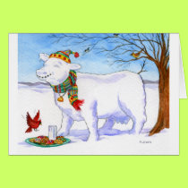 Holiday Snow Cow cards