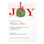 Holiday Snowflake and Mistletoe Party Invitation