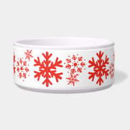 Holiday Snowflake Pet Bowl zazzle_petbowl