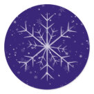 round_sticker - Holiday Snowflake Sticker