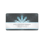 Holiday Snowflakes Blue Grey label