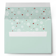 Holiday Snowflakes Hearts Envelopes