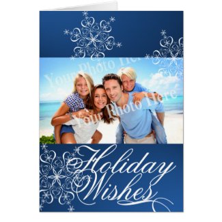 Holiday Snowflakes Sapphire with Photo Cards