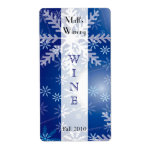 Holiday Snowflakes Wine Labels