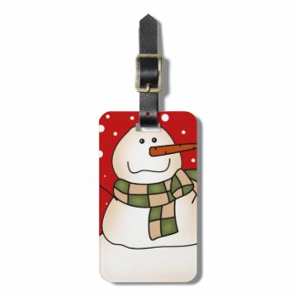 Holiday Snowman Bag Tag
