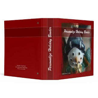 Holiday Snowman Binder - Personalize It binder