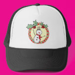 Holiday Snowman Trucker Hat