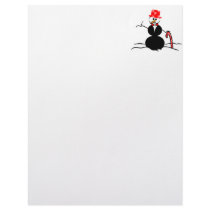 Holiday Snowman Letterhead Design