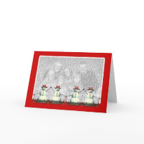Holiday Snowman Line (photo frame) cards