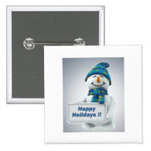 Holiday Snowman Pins