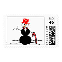 Holiday Snowman postage