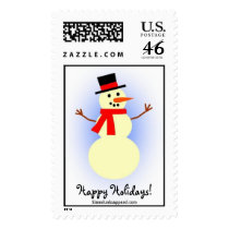 Holiday snowman postage postage
