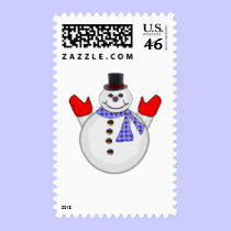 Holiday Snowman postage