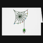 Holiday Spider Web and Lights Card