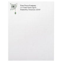Holiday Spider Web and Lights Letterhead Template