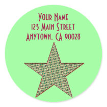 Holiday Star Address Lables stickers