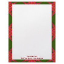 Holiday Star Pattern Personalized Letterhead