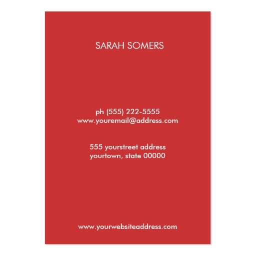 Holiday Store Coupon Business Card (back side)