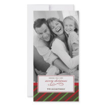 Holiday Stripes Christmas Card photo cards