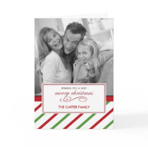 Holiday Stripes Christmas/ Holiday Photo Cards
