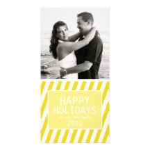 Holiday Stripes Custom Photo Card
