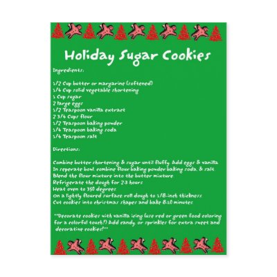 Holiday Sugar Cookies Post Cards by Angie529