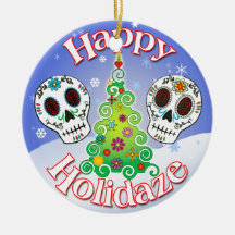 Holiday Sugar Skulls Ornament