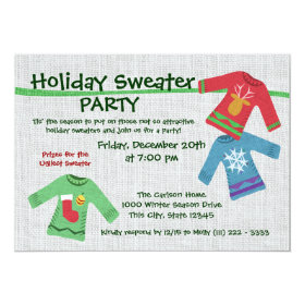 Holiday Sweater Party 5x7 Paper Invitation Card