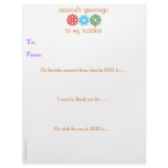 Holiday Teacher Gift Note - 2011 / 2012 Customized Letterhead