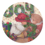 HOLIDAY TEDDY BEAR STICKER