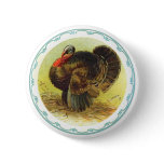 Holiday Thanksgiving Turkey Button