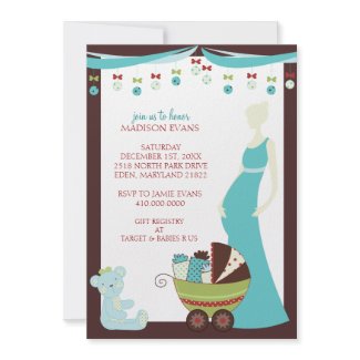 Holiday Theme Baby Shower Invitations {Baby Boy} invitation