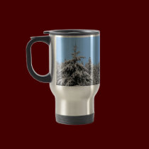 Holiday Travel Mug Festive Winter Forest Cups & Gl mugs
