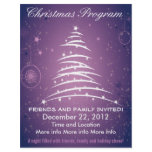 Holiday Tree Purple Christmas Program Flyer