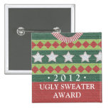 Holiday Ugly Sweater Party Contest Winner Award Pinback Button