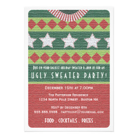 Holiday Ugly Sweater Party Invitation
