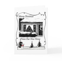 Holiday Window Merry Christmas New Home cards by freespiritdesigns Holiday Window Merry Christmas New Home cards