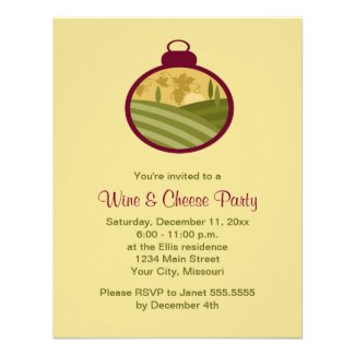 Holiday Wine and Cheese Party Invitations