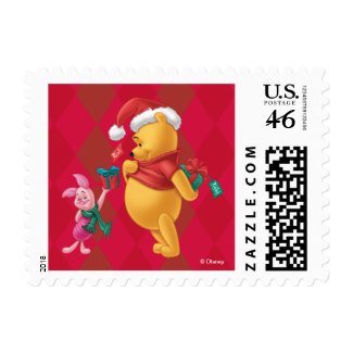 Holiday Winnie the Pooh and Piglet Postage