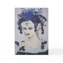 Holiday Winter Snow Fae Queen Fantasy Card