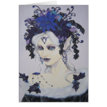 Holiday Winter Snow Fae Queen Fantasy Card cards