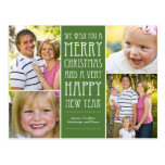 Holiday Wishes Christmas Photo Card Postcard