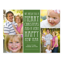 Holiday Wishes Christmas Photo Card Postcard