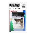 Holiday Wolf Postage Stamps by WesternWeddings Holiday Wolf Postage Stamps