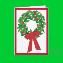 Holiday wreath cards