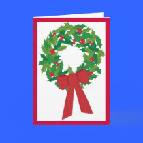Holiday wreath cards