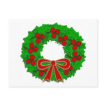 Holiday Wreath Card Postcard