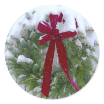 Holiday Wreath Christmas Card Seal Stickers