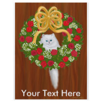 Holiday Wreath Kitten Flyer by twopurringcats Holiday Wreath Kitten Flyer