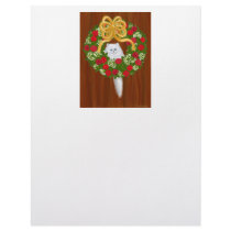 Holiday Wreath Kitten Letterhead by twopurringcats Holiday Wreath Kitten Letterhead